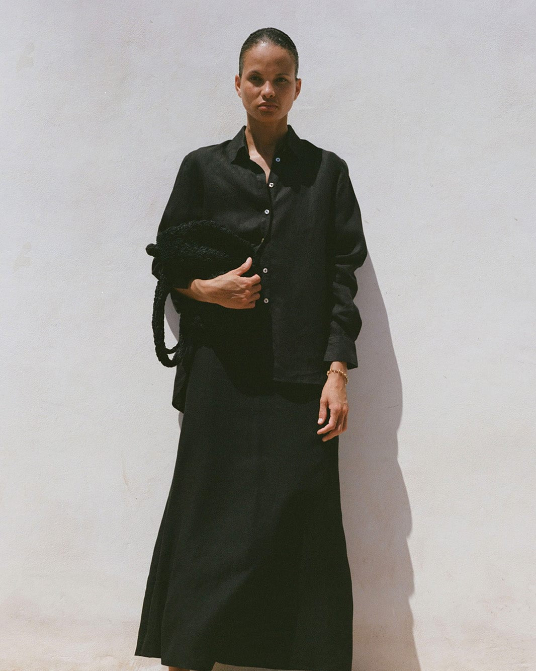 The Gina Oversized Shirt in black