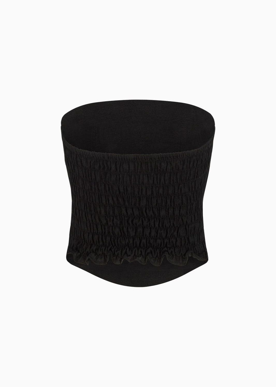 The Pippa Cropped Bandeau Bustier Top in black