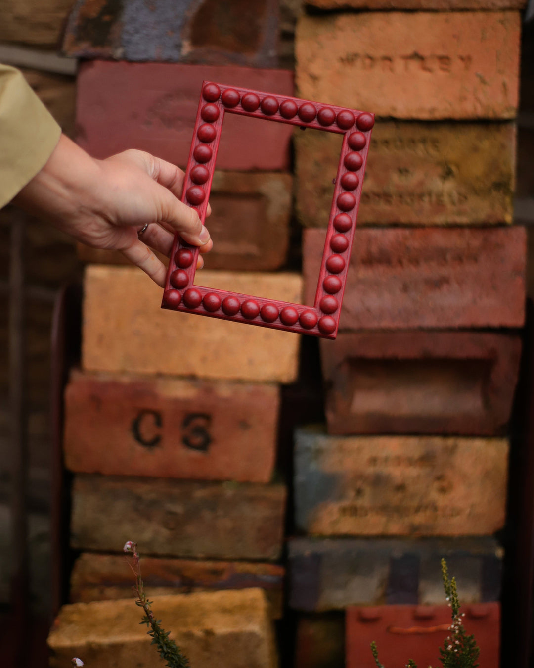 Brick Red Bobbin Frame