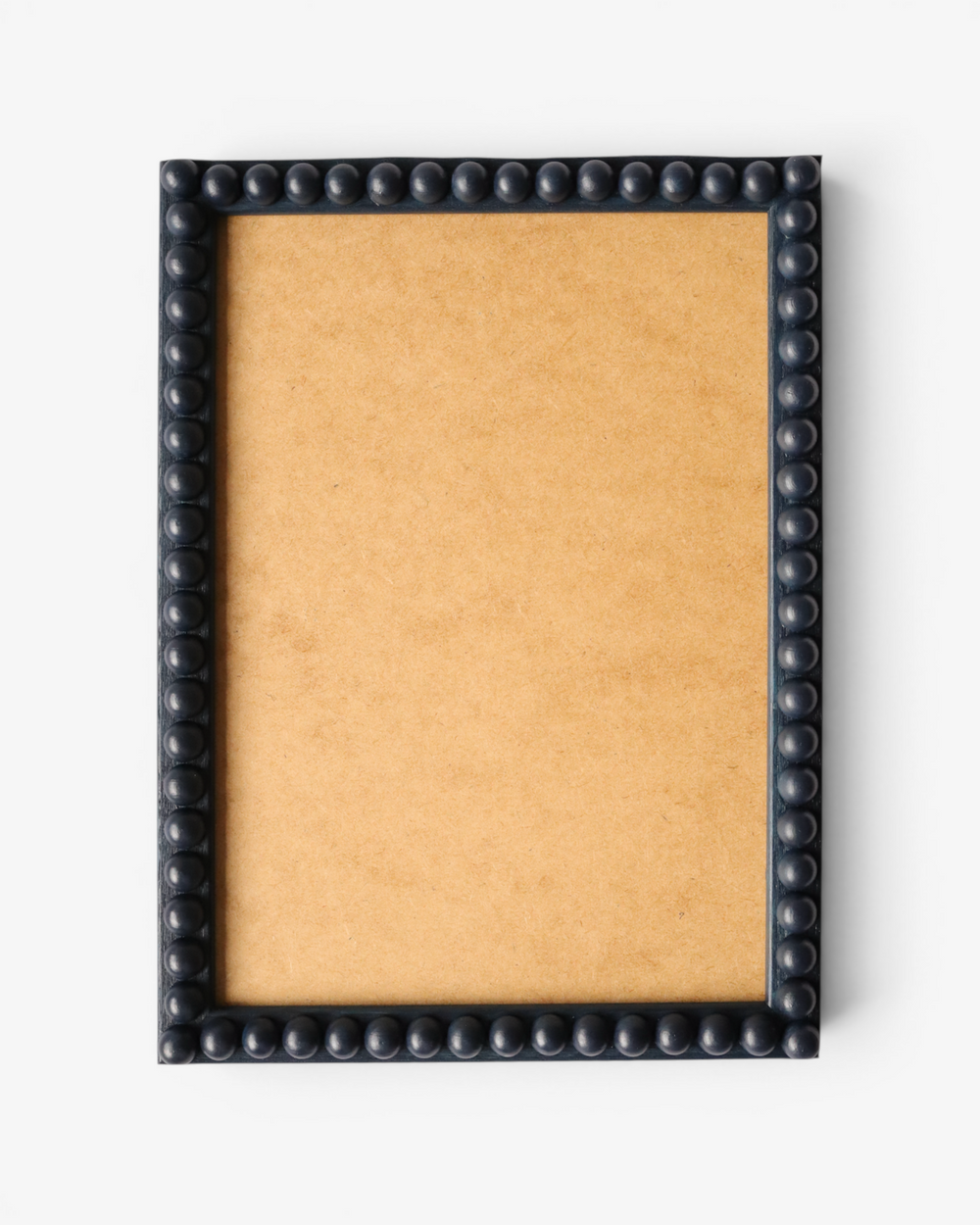 Navy bobbin picture frame on a white background