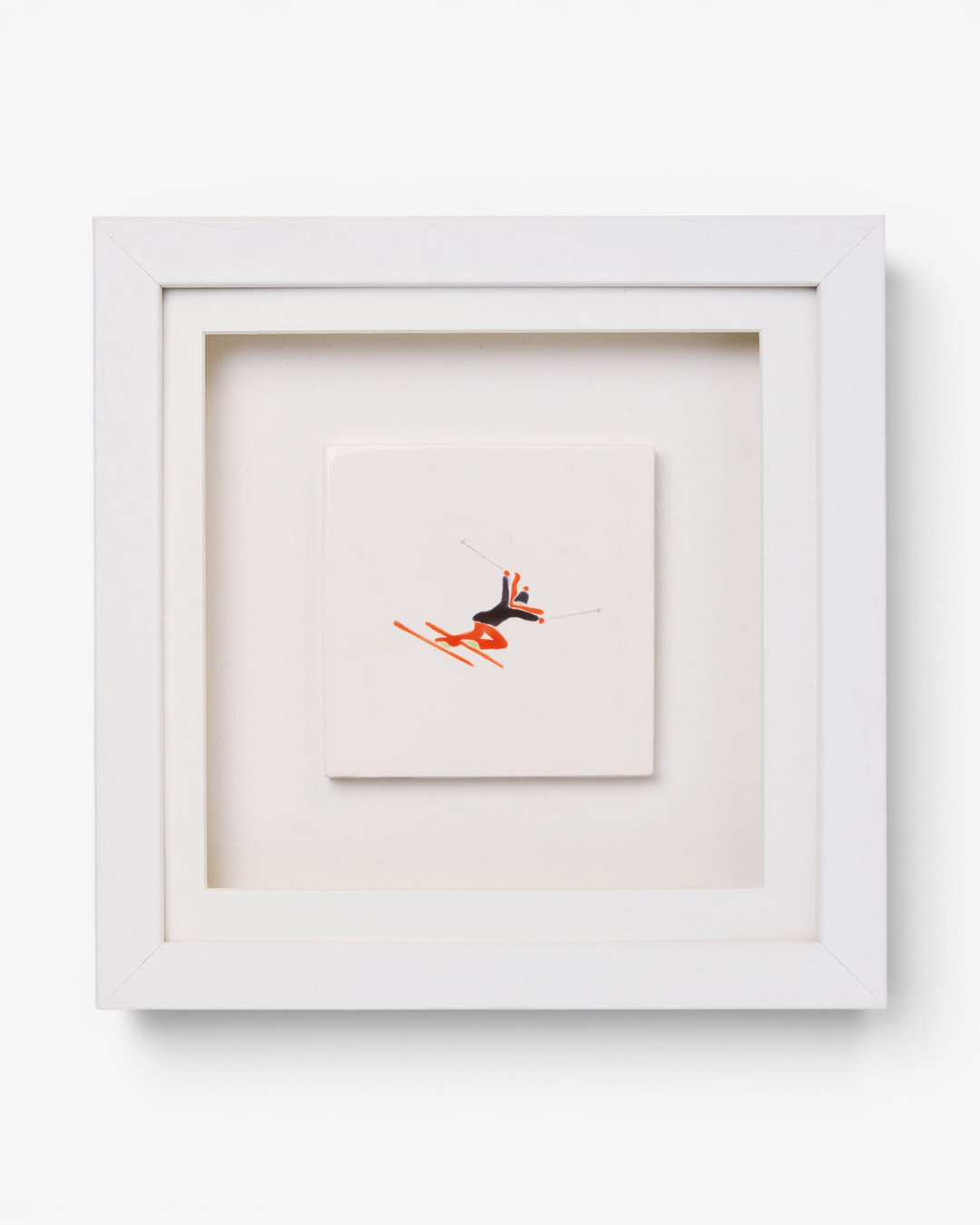 Framed artwork with a minimalist design on a white background