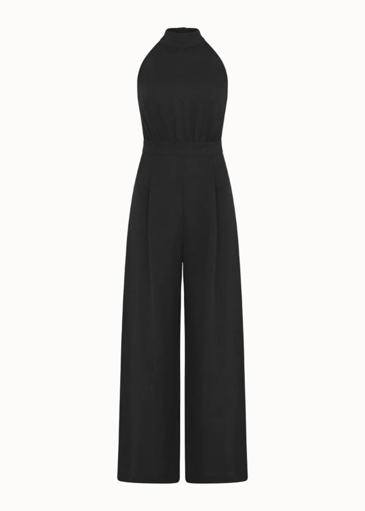 arkitaip Jumpsuits The Sofia Halterneck Jumpsuit in black