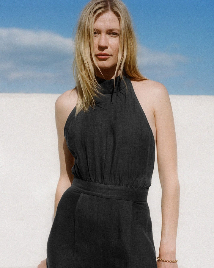 arkitaip Jumpsuits The Sofia Halterneck Jumpsuit in black
