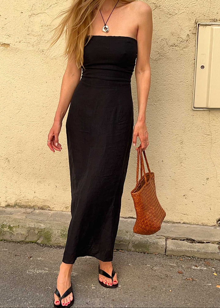 arkitaip Maxi Dresses The Frances Bandeau Dress in black