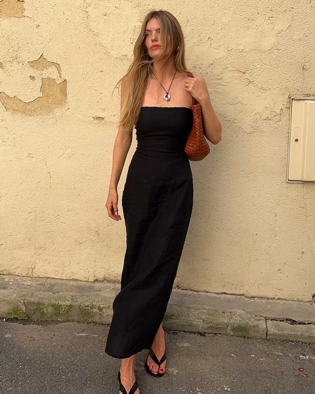 arkitaip Maxi Dresses The Frances Bandeau Dress in black