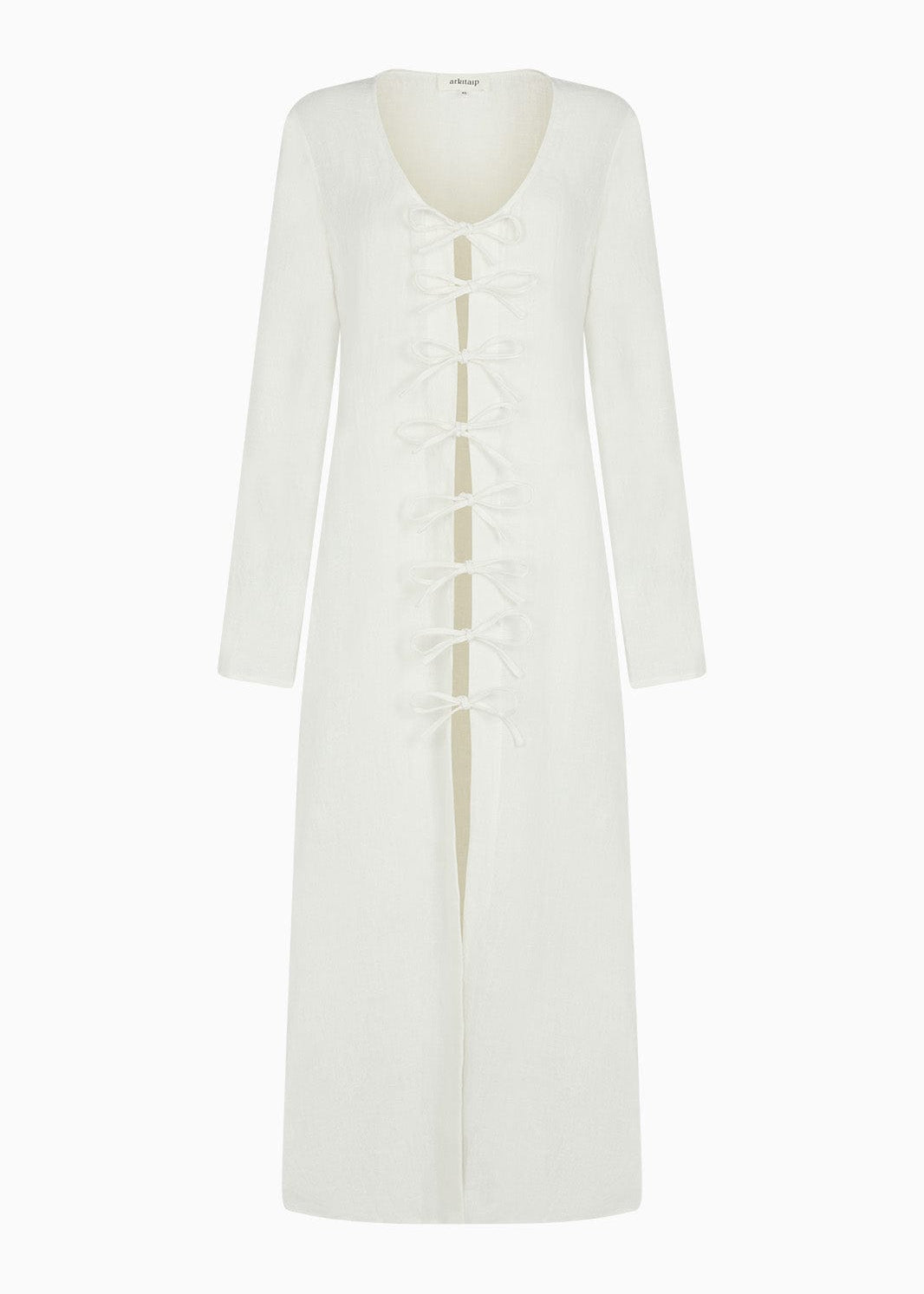 arkitaip Maxi Dresses The Michi Maxi Kaftan in off-white