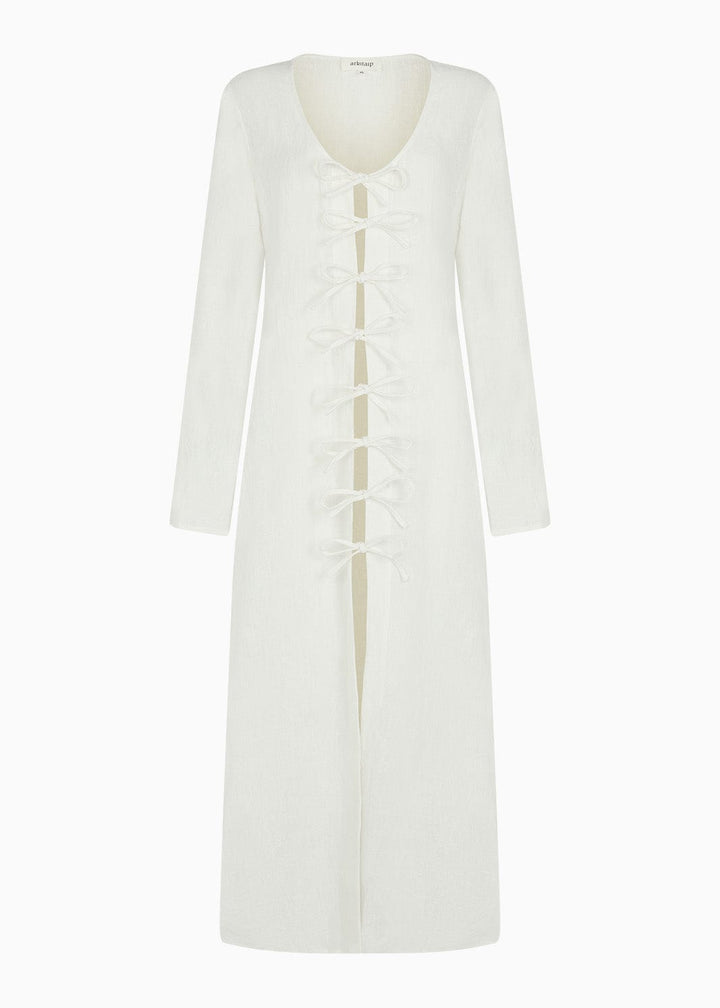 arkitaip Maxi Dresses The Michi Maxi Kaftan in off-white