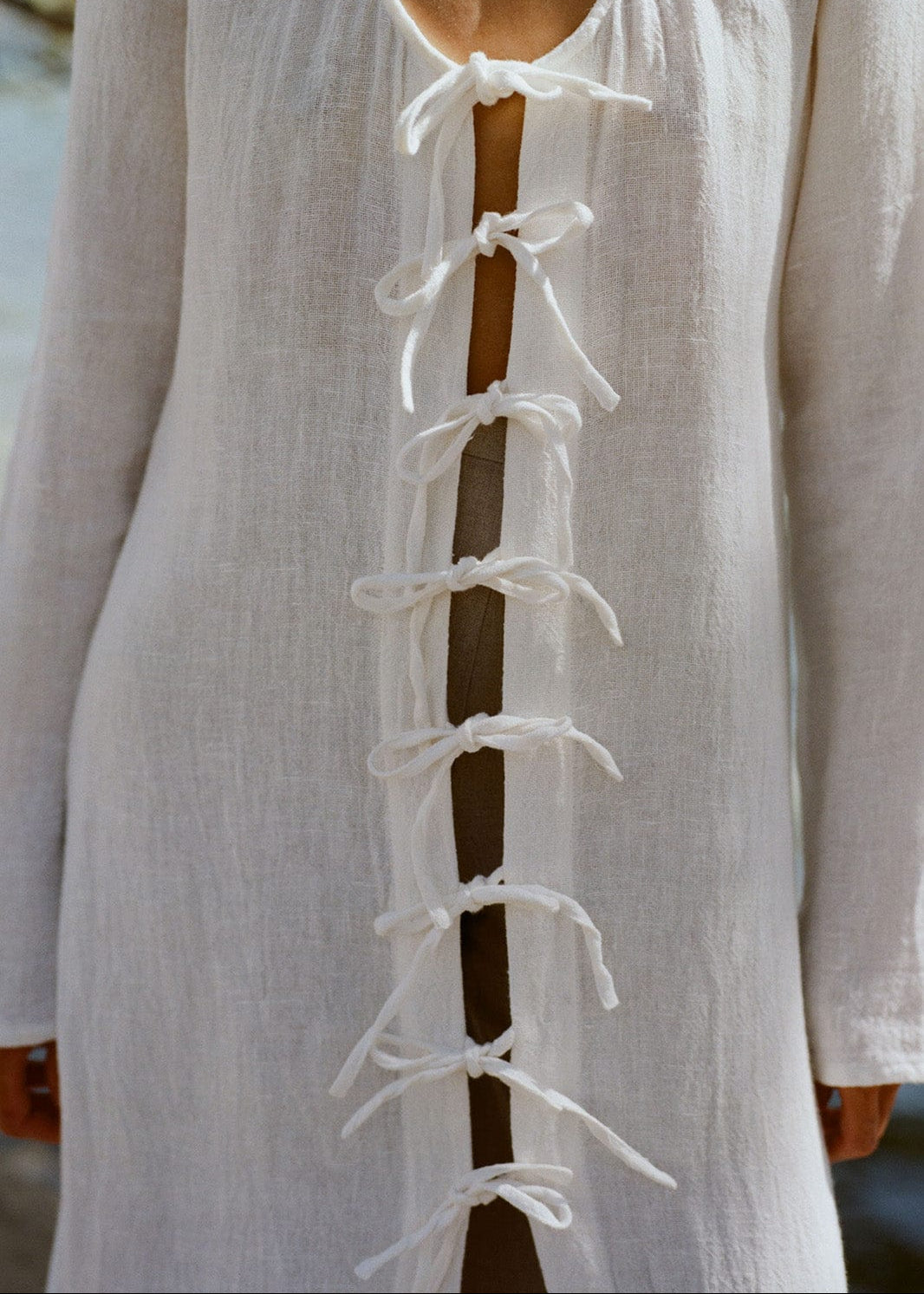 arkitaip Maxi Dresses The Michi Maxi Kaftan in off-white