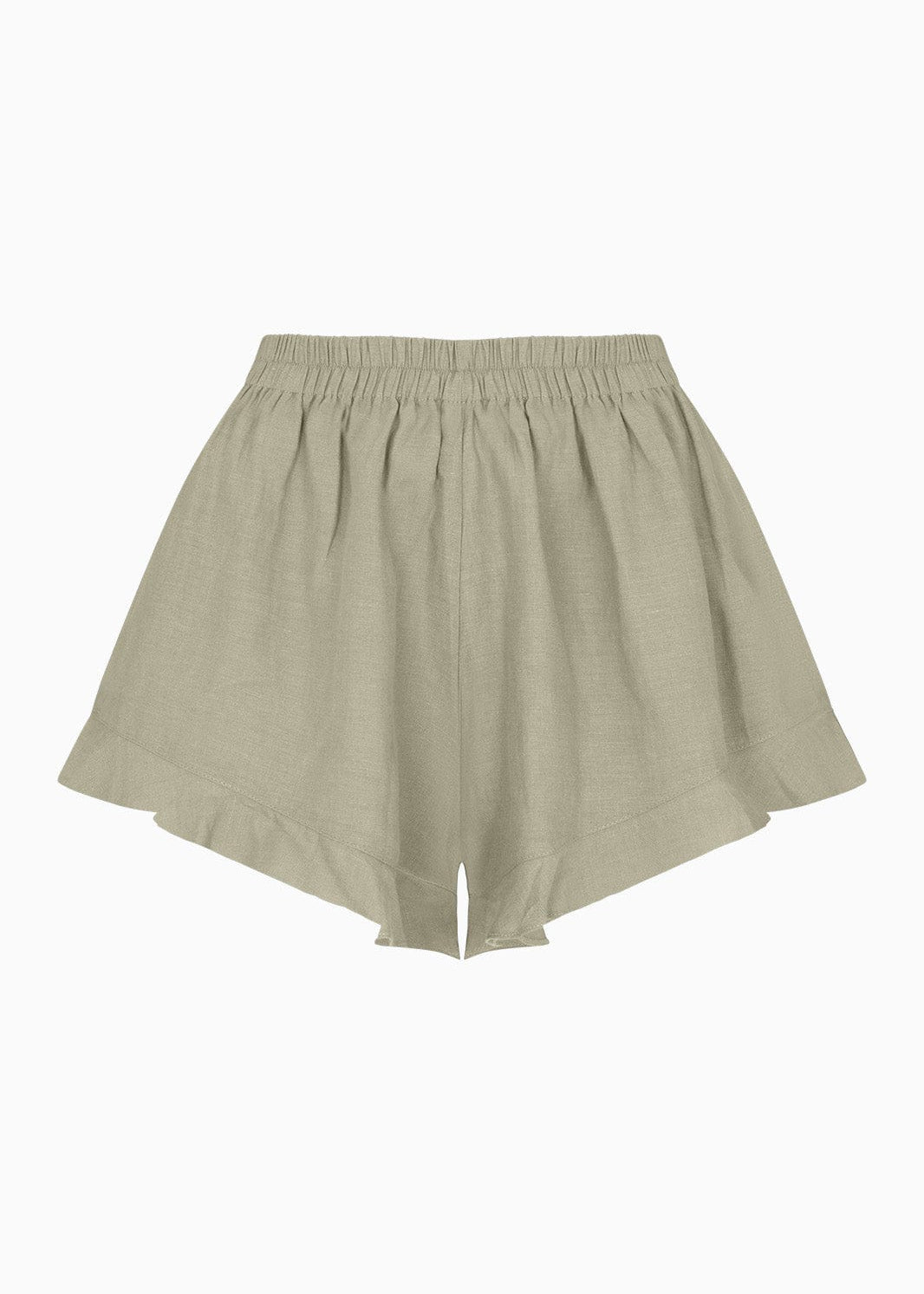 Beige shorts on a white background