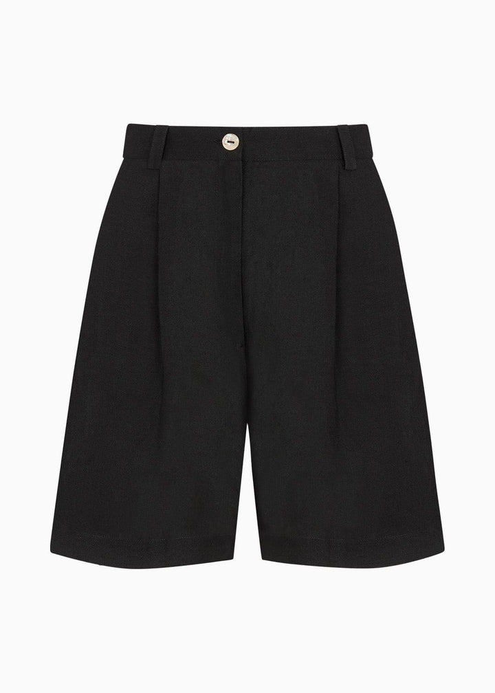 Black shorts on a white background