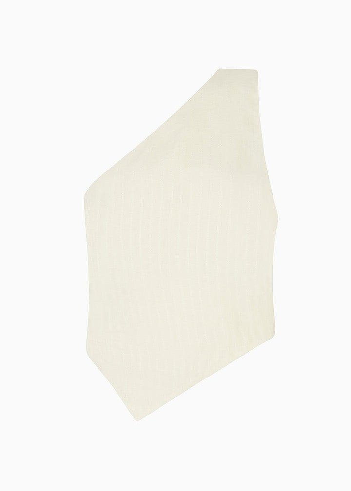 arkitaip The Ava Asymmetric One-Shoulder Top in off-white