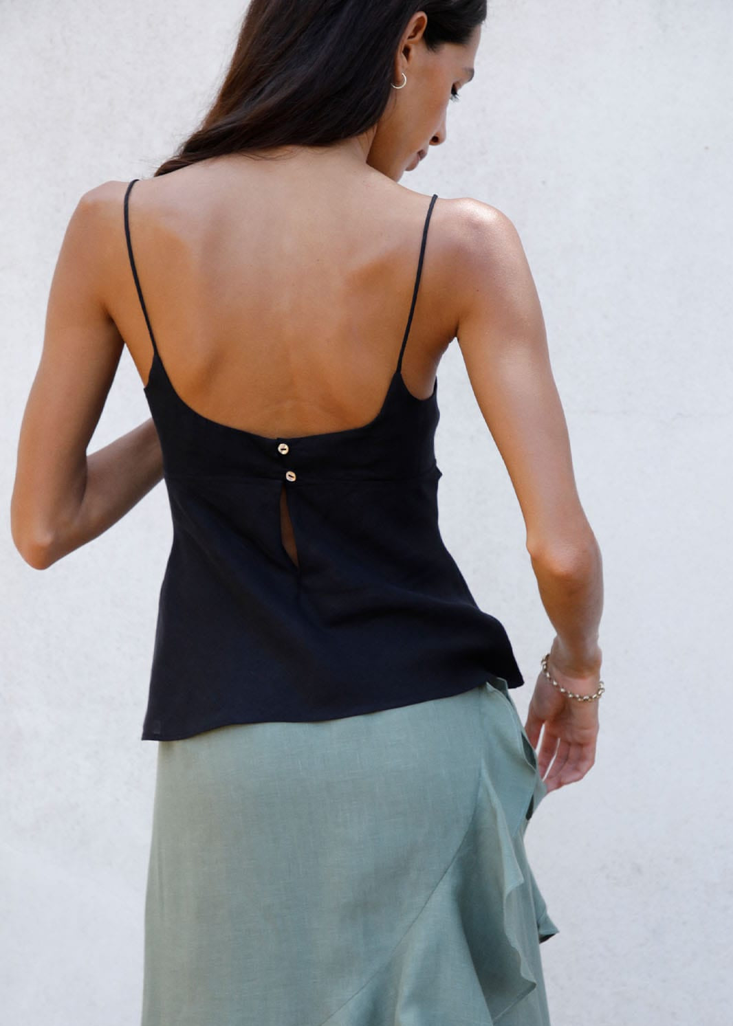 arkitaip Tops The Nicola Camisole Top in black