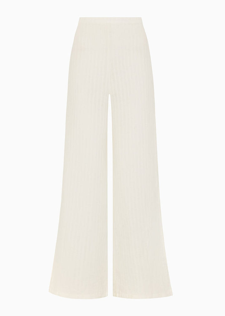 White pants on a white background