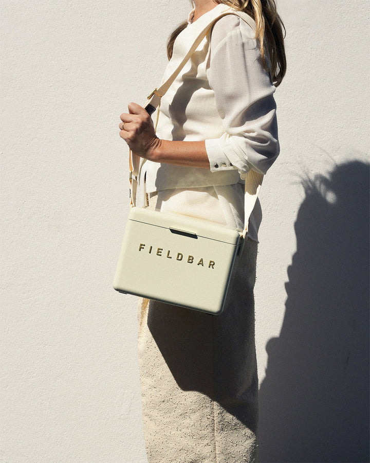 Mini Bar Drinks Cooler in Safari White