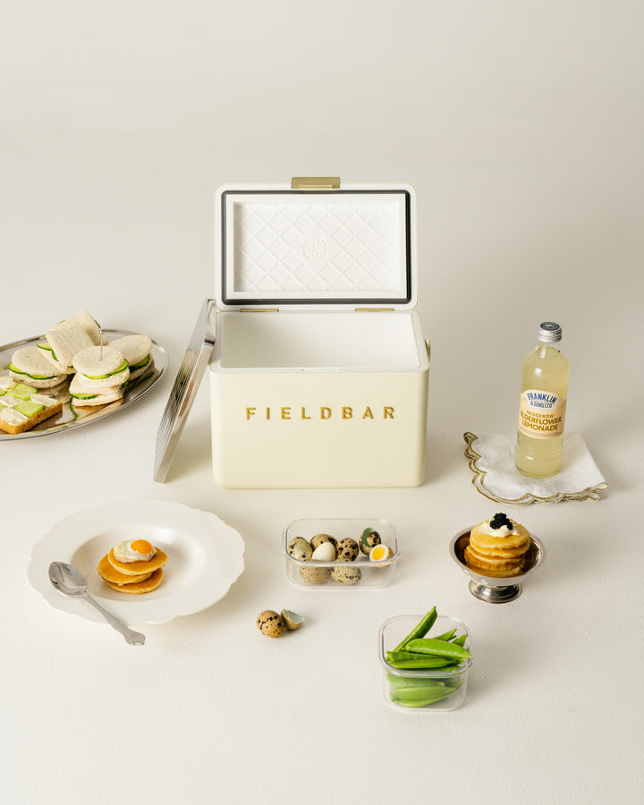Mini Bar Drinks Cooler in Safari White