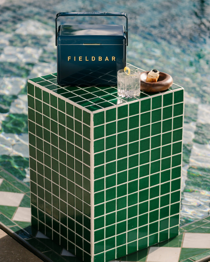Mini Bar Drinks Cooler in Sea Boat Blue