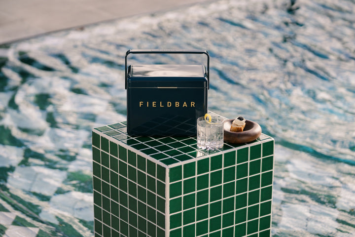 Mini Bar Drinks Cooler in Sea Boat Blue