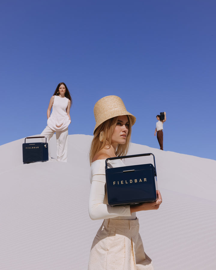 Mini Bar Drinks Cooler in Sea Boat Blue