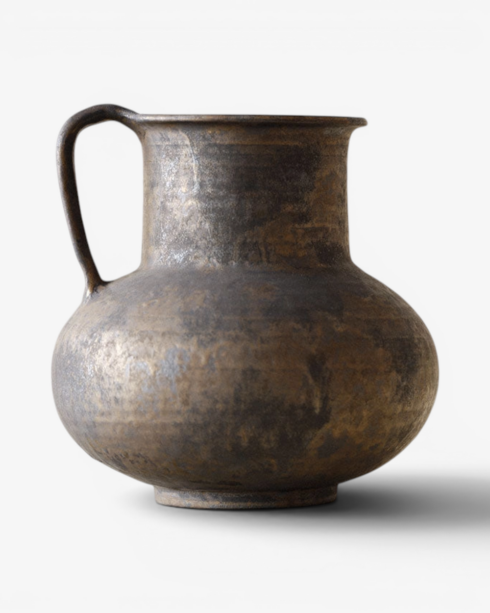 Bronze vase on a white background