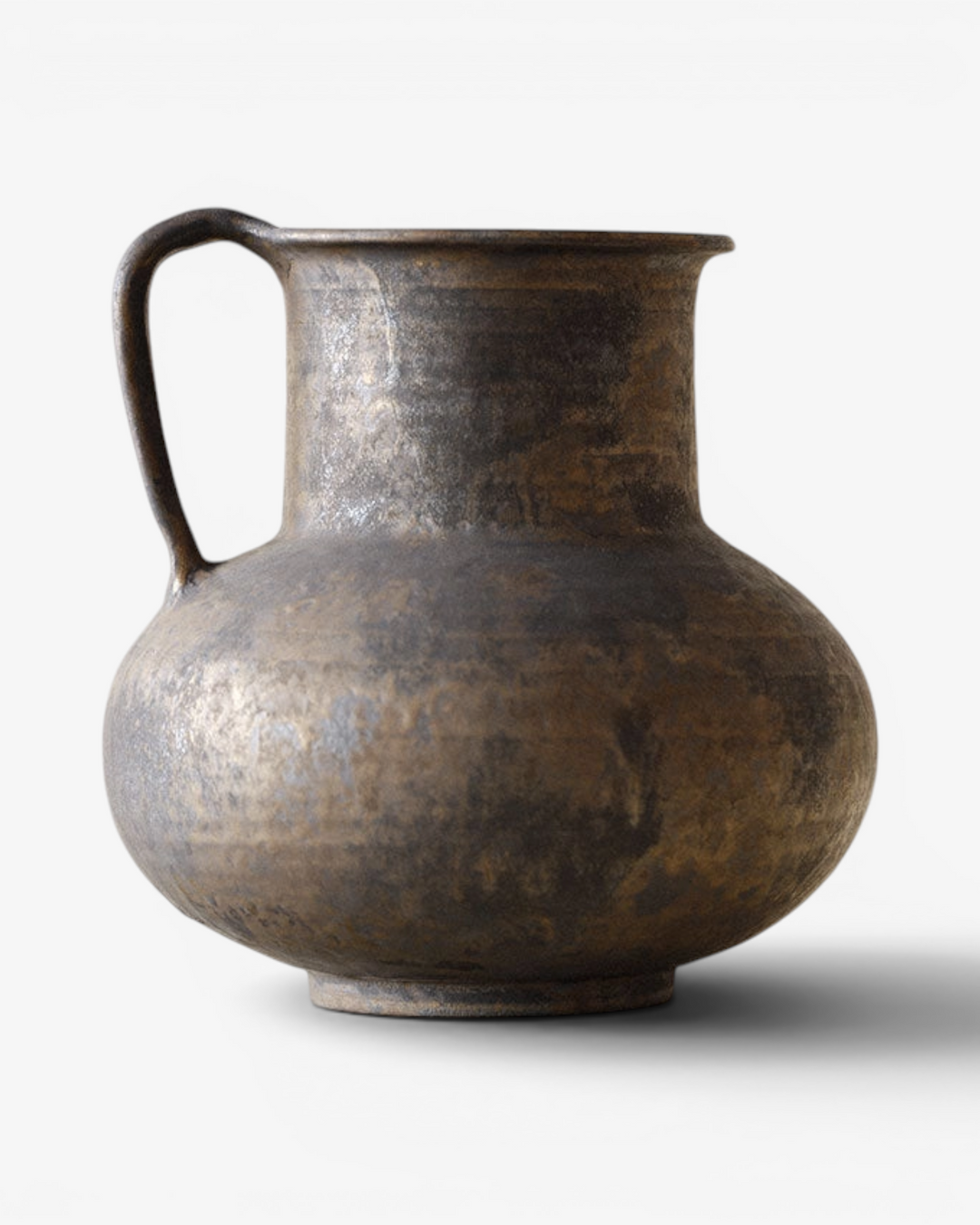 Bronze vase on a white background